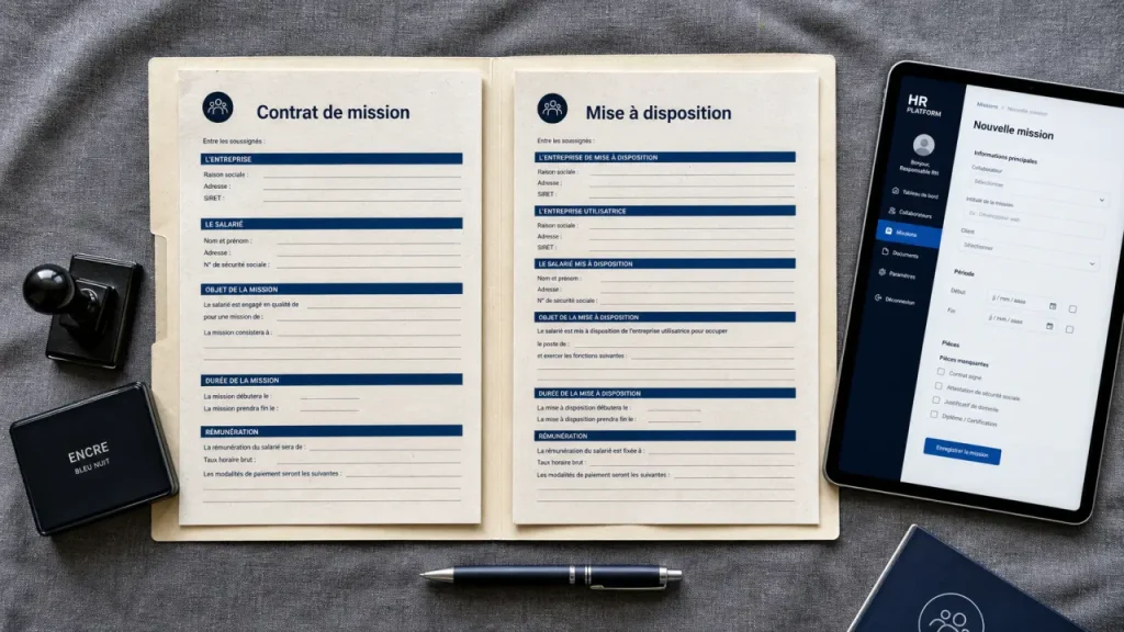 Gestion interimaire : contrats de mission à signer, délégation et dates limites