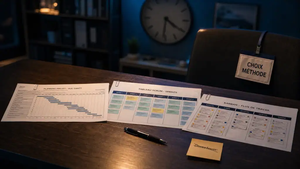 methode gestion de projet : choisir la structure pour l’équipe (Scrum, Kanban, cascade)