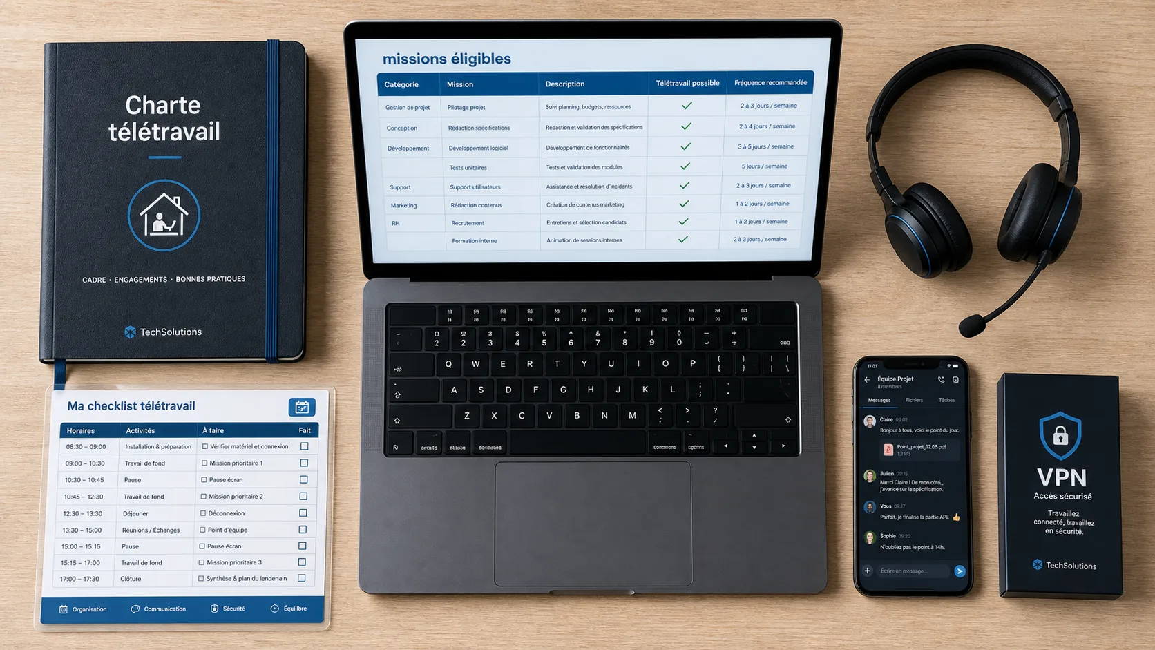 Mettre en place le télétravail dans une équipe : charte, outils et pilotage
