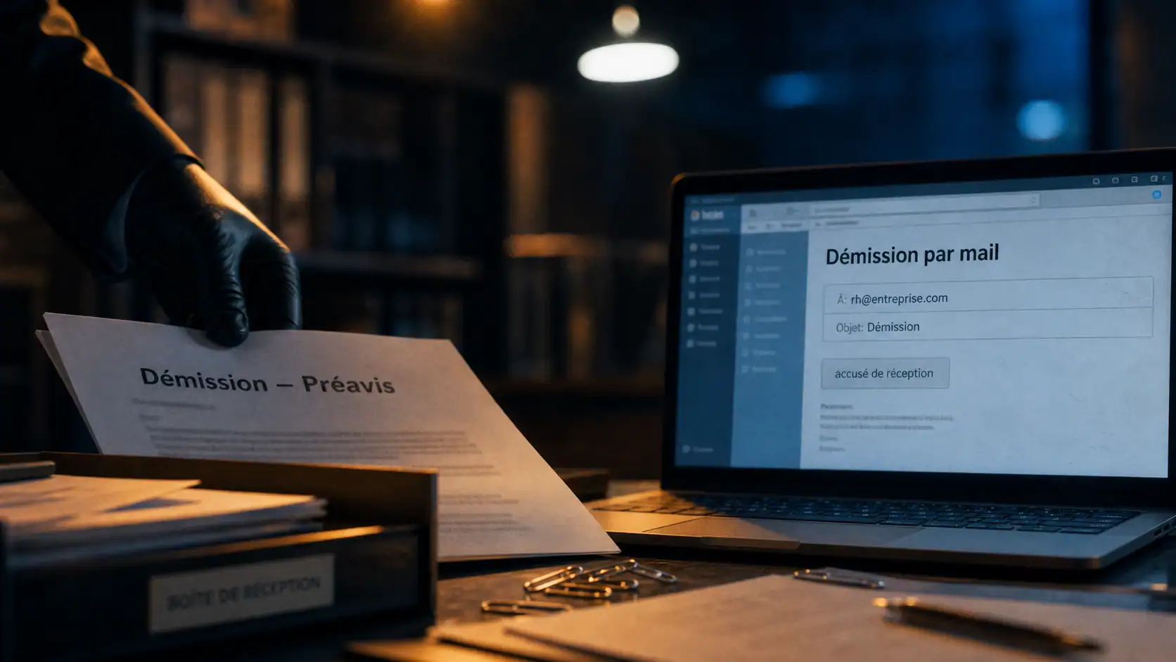 Peut on envoyer une lettre de démission par mail : preuve et accusé de réception