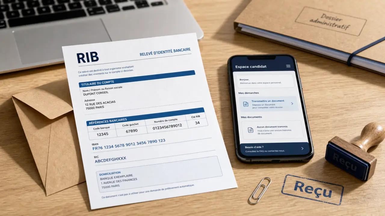 pole emploi changer rib : RIB pour mise à jour paiement