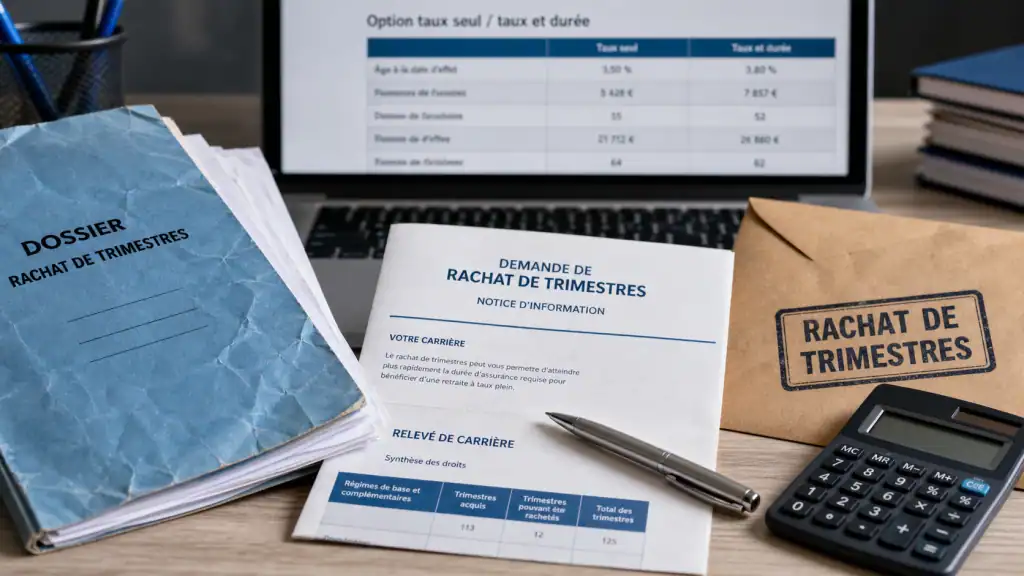 Prix de rachat de trimestre retraite : coût selon revenus et option