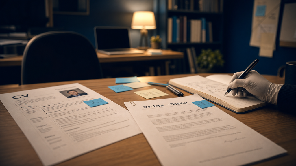 Que faire après un master : emploi, doctorat ou concours ? bureau et dossier