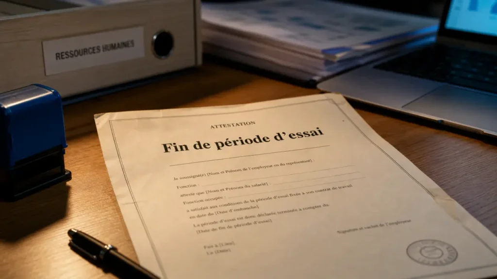 Attestation de fin de période d’essai : les mentions utiles pour un bailleur, une banque ou les RH