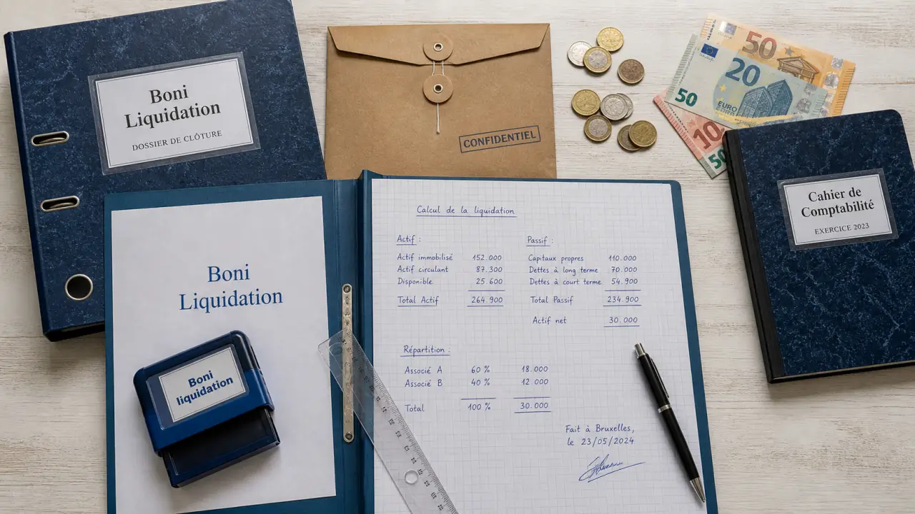 Boni liquidation : calcul et répartition avant partage