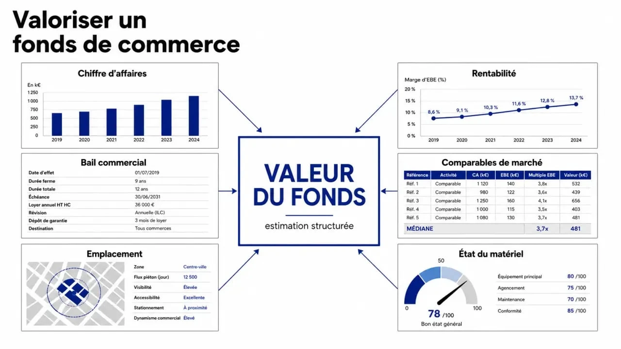 Prix des fonds de commerce : facteurs et méthodes de valorisation d'un fonds