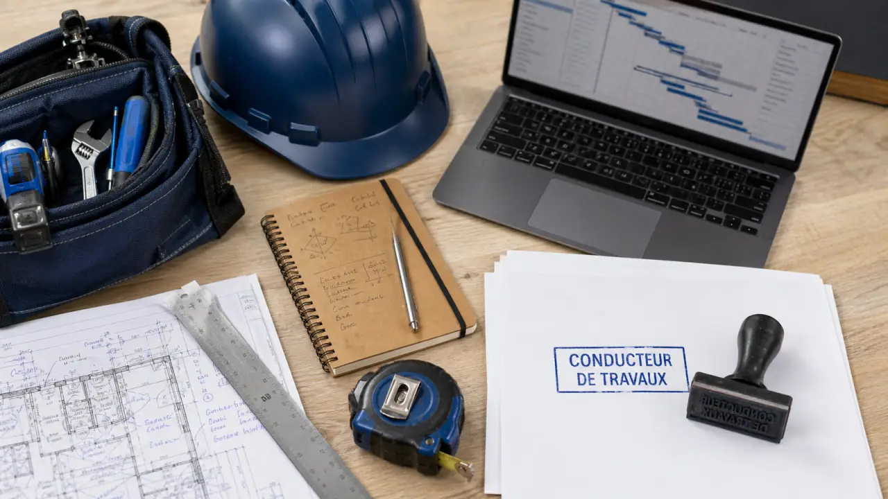 Fiche de poste conducteur de travaux : budget, sécurité et réception