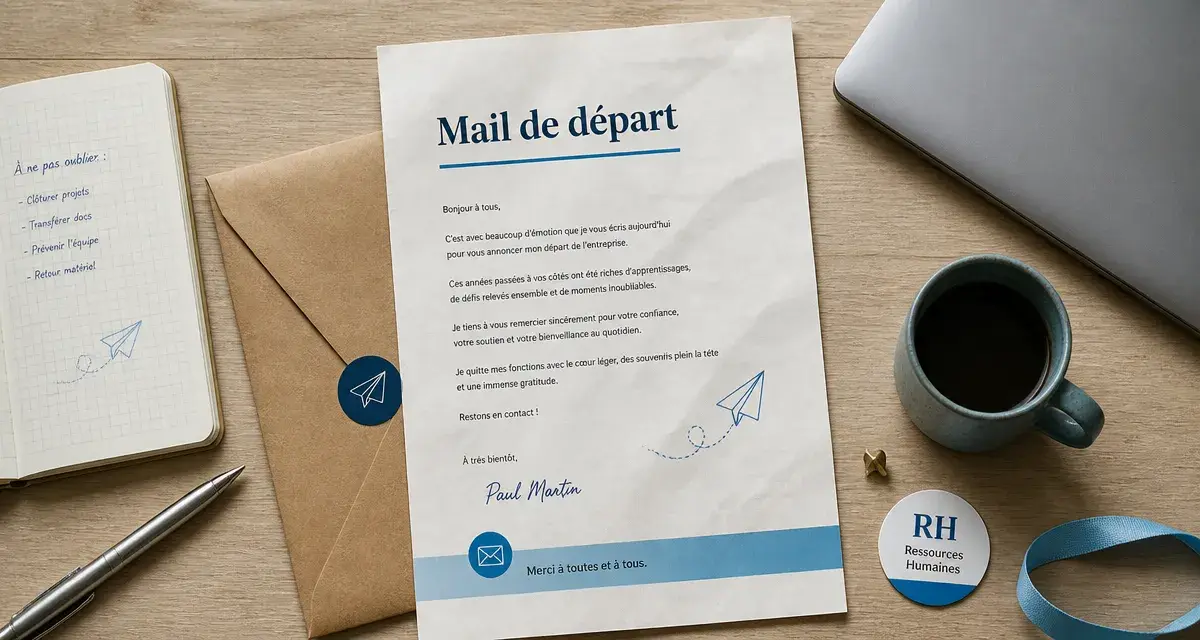 Mail depart entreprise : laisser une bonne impression