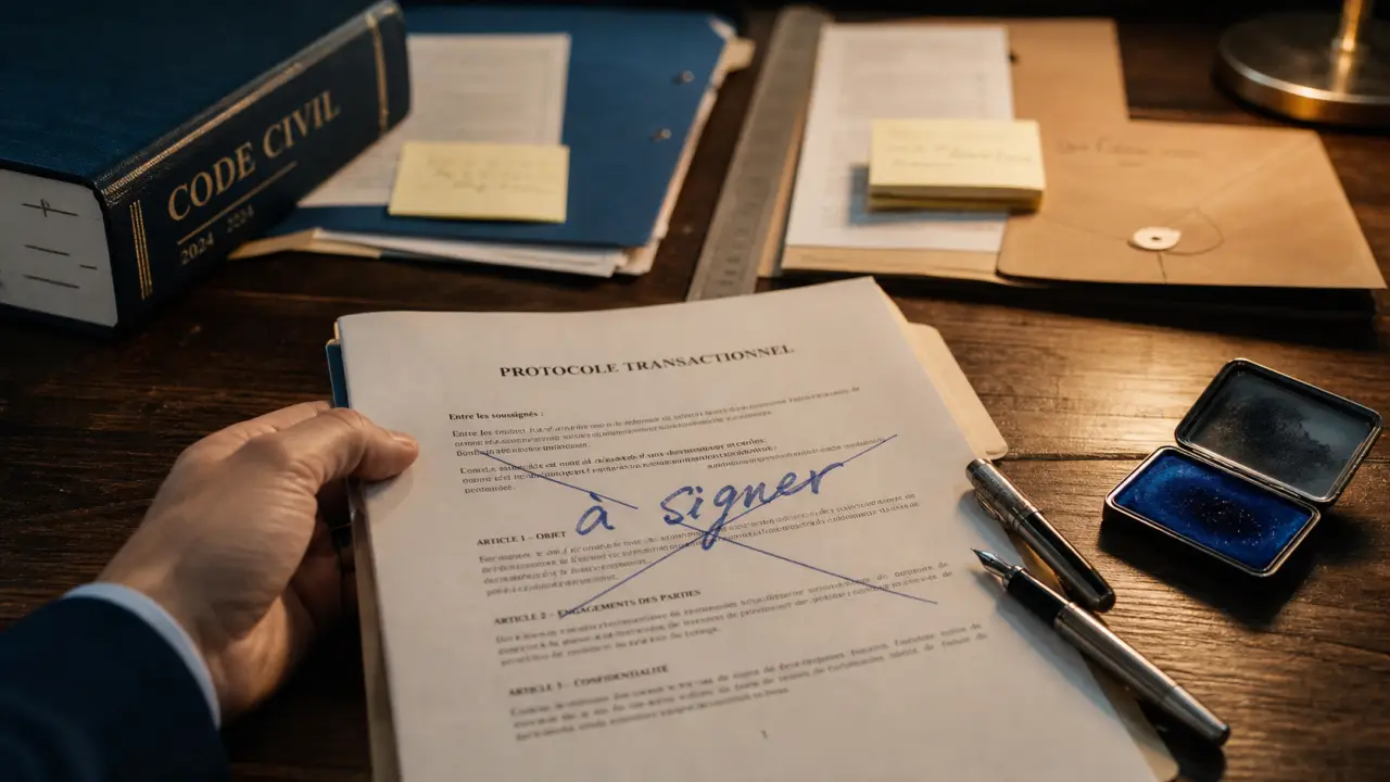 Protocole d accord transactionnel pour éviter un procès avant signature