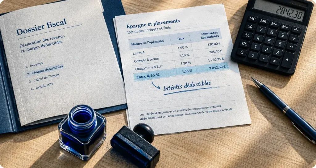 Intérêts du compte courant au 31 décembre 2025 : 4,55 % déductibles, sous contrôle fiscal
