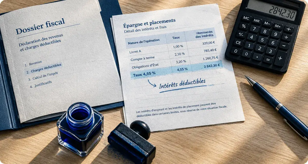 Interet compte courant 31 decembre 2025, 4,55 % déductibles