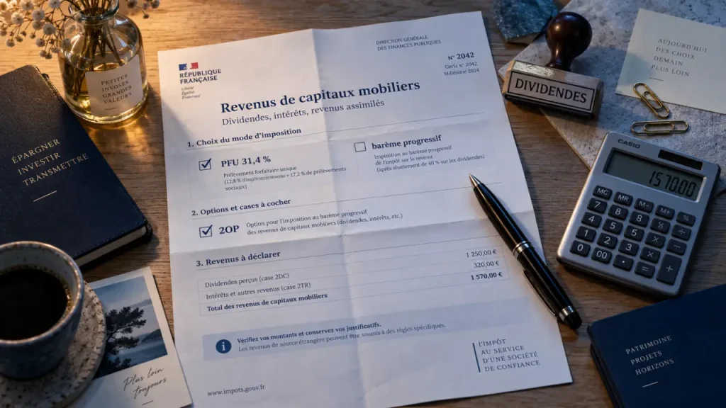 Taxation des dividendes : PFU ou barème progressif, quel choix réduit vraiment l’impôt ?